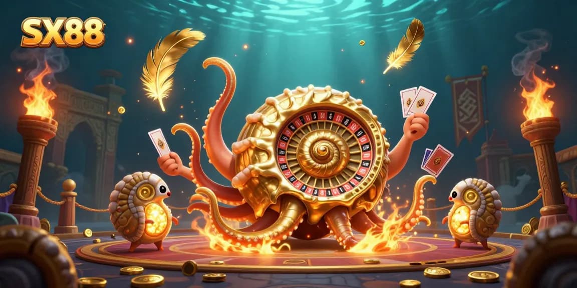 SX88 engages players with exciting casino action, featuring vibrant games and stunning golden visuals.