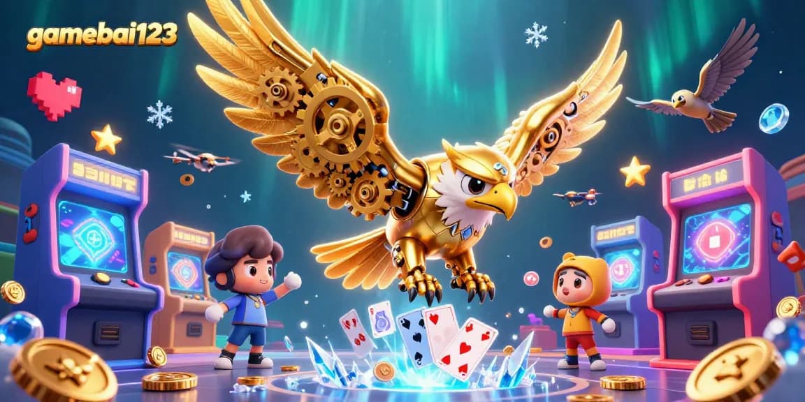 Play at gamebai123 and dive into thrilling casino action with vibrant holographic cards.