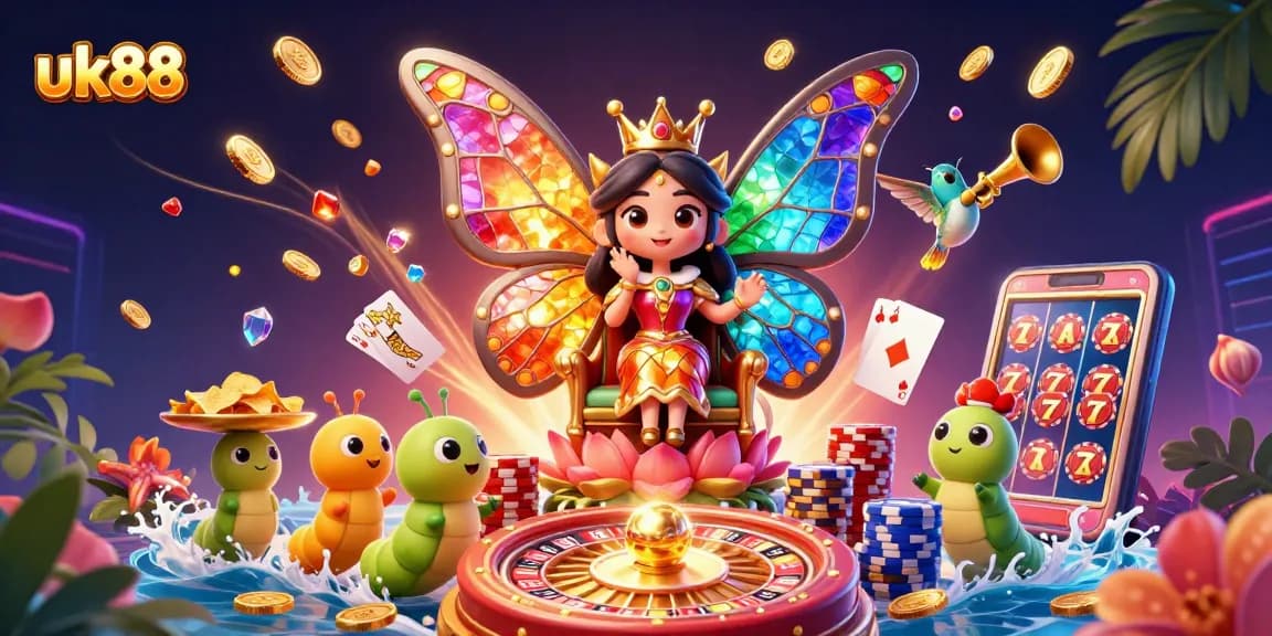 Play engaging games at uk88 with vibrant characters and thrilling casino elements all around.
