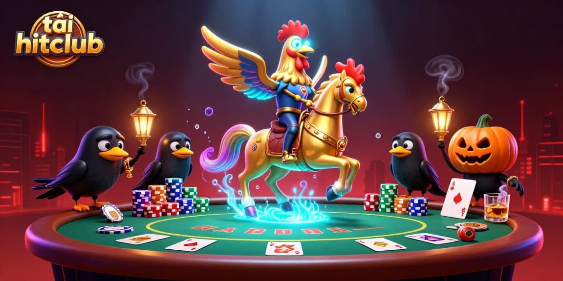 Experience the excitement of tải hitclub as you engage with interactive casino elements in a vibrant scene.