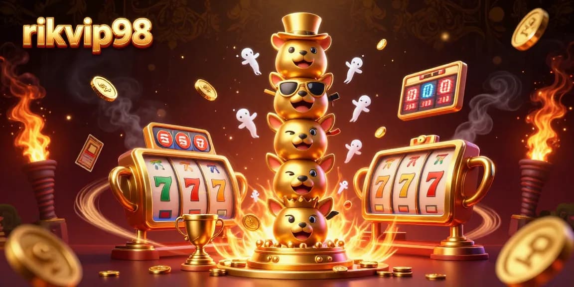 Experience the excitement of rikvip98 with dynamic slots, golden trophies, and engaging animations.