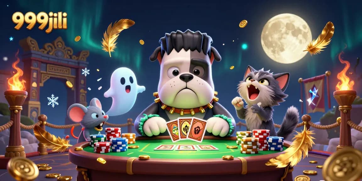 Experience thrilling gaming action at 999jili with lively characters and vibrant casino elements.