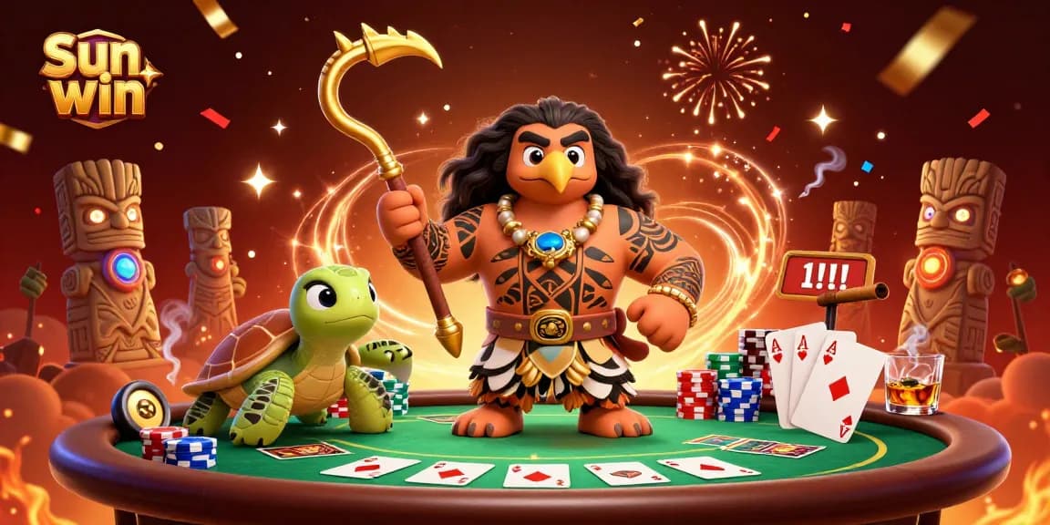 Engage with Sun win and enjoy premium poker action featuring dynamic characters and vibrant casino elements.