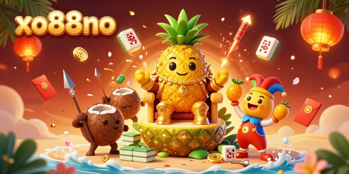 Experience the excitement of xo88no with a vibrant scene of casino characters and festive elements