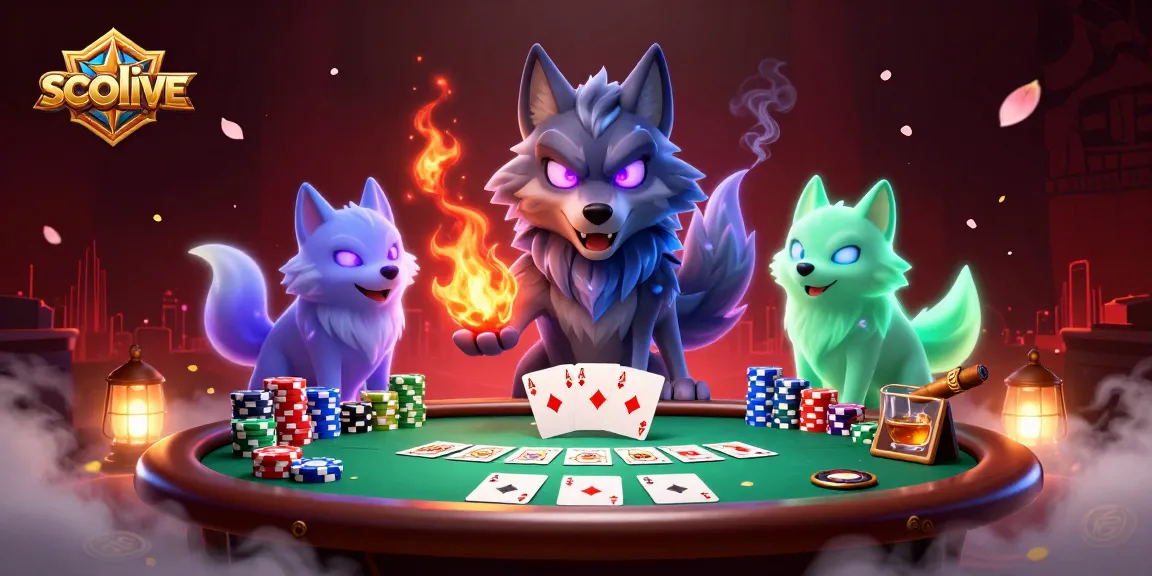Socolive streaming service showcases high-stakes poker gameplay with vibrant, dynamic characters.