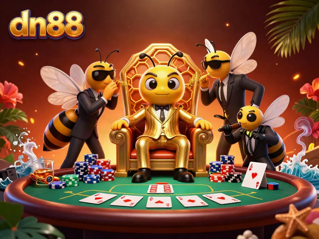 Experience thrilling poker action at dn88 with a mob boss in a vibrant 3D casino scene.