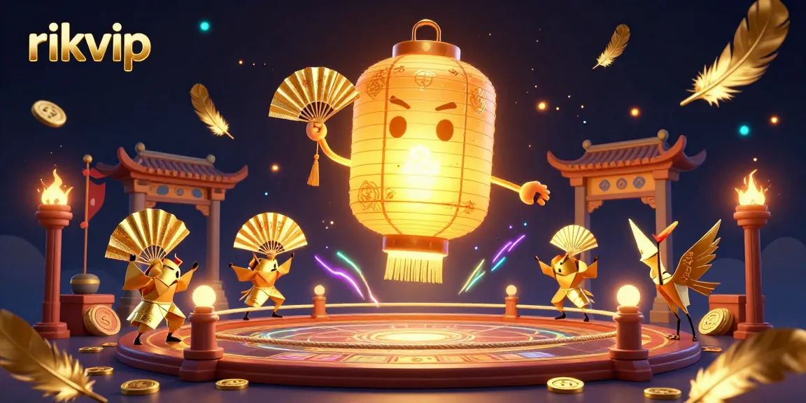 Place bets and win at rikvip's thrilling casino with vibrant characters and golden treasures.
