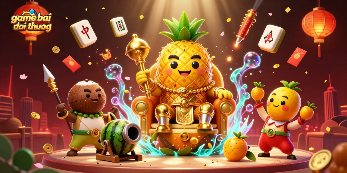 Engage in game bai doi thuong with vibrant casino characters showcased in a lively 3D scene.