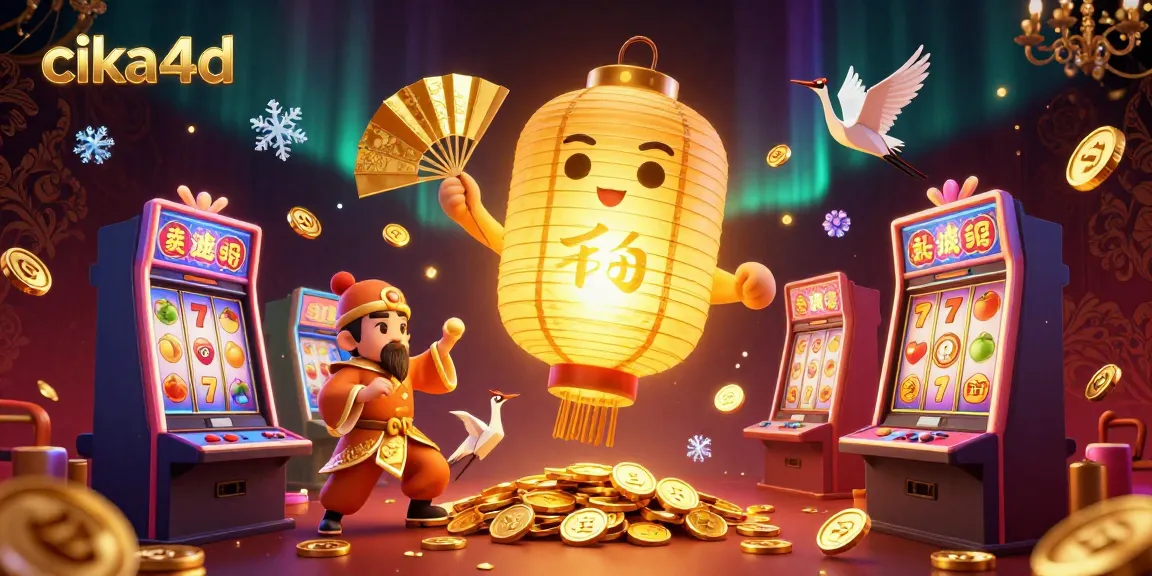 Experience thrilling gameplay with cika4d as a glowing lantern spirit lights up the vibrant casino scene.
