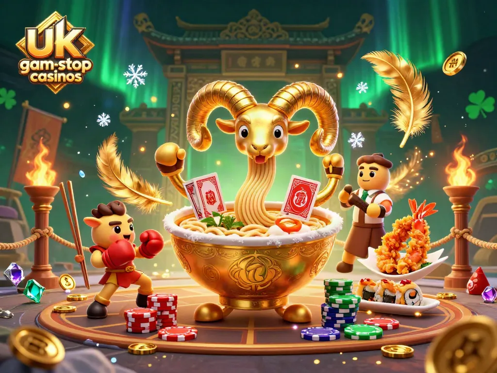 Experience the excitement of uk non gamstop casinos with a vibrant casino-themed illustration.
