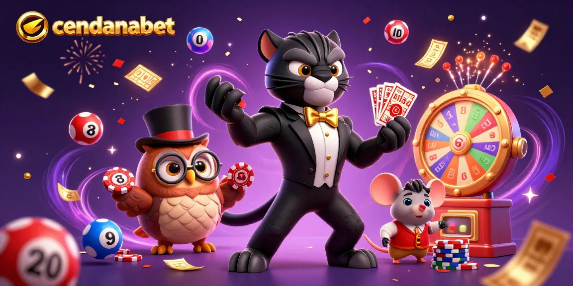 Experience thrilling gameplay at cendanabet with vibrant casino elements and animated characters.