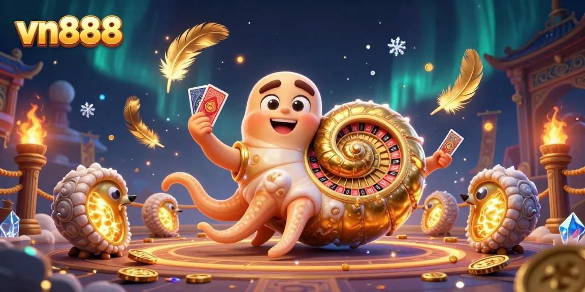 Experience thrilling bets at vn888 with a giant nautilus roulette and glowing ammonite companions.