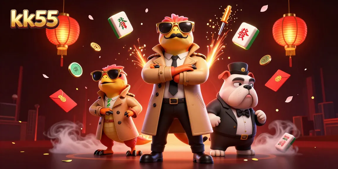 Engage in thrilling gaming at kk55, featuring dynamic characters and vibrant casino elements.