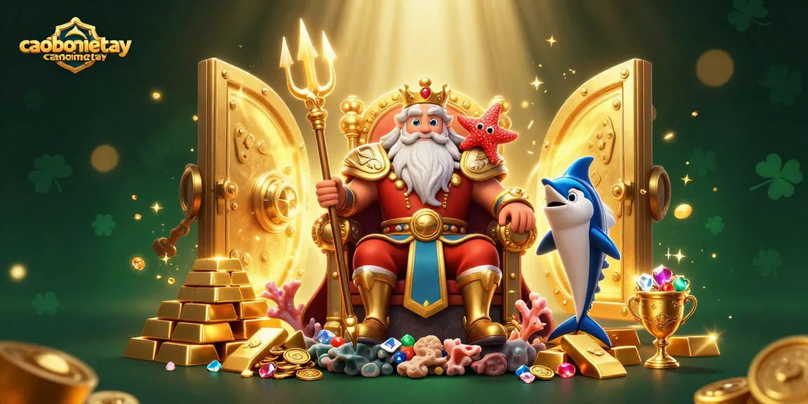 Experience the thrilling caoboimientay action with Neptune and treasures in a vibrant 3D scene.