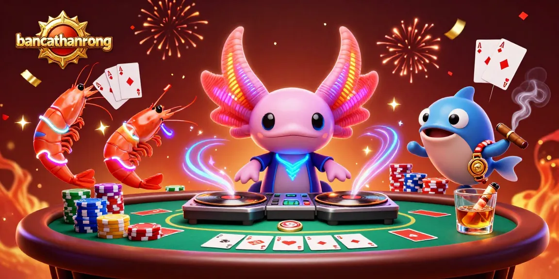 Engage with bancathanrong: vibrant 3D casino scene featuring lively characters and poker action.