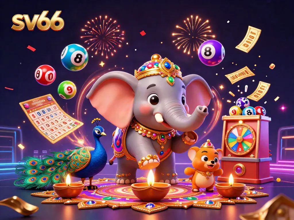 Engage in the exciting world of sv66 lottery games with colorful elements and a festive atmosphere.