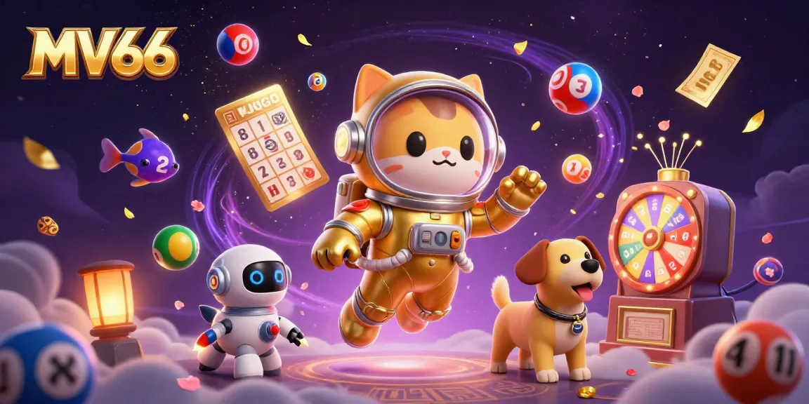 Experience excitement at MV66 with vibrant lottery balls and dynamic casino elements