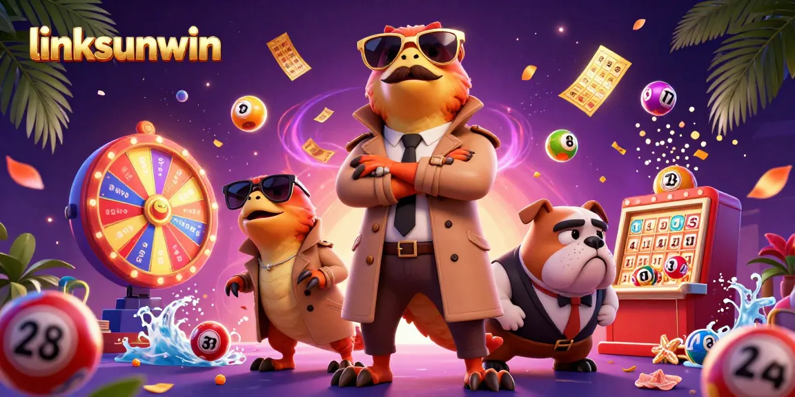 Engage in winning lottery excitement with linksunwin, featuring colorful balls and dynamic casino elements.