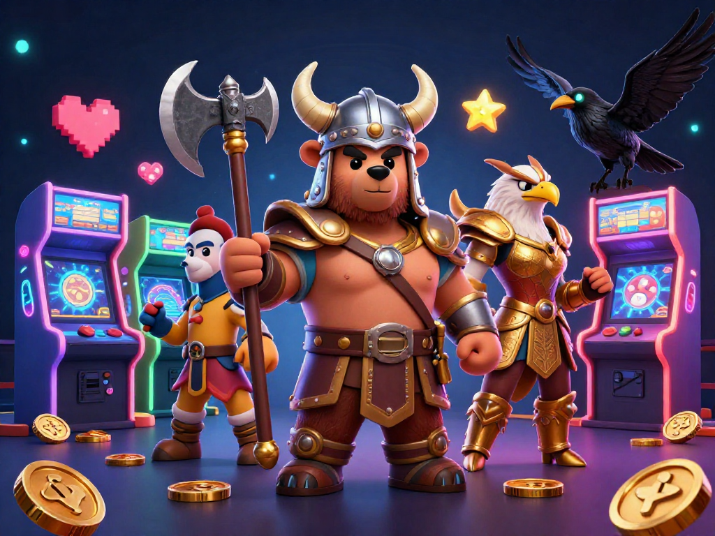 Engage with LLWIN in a vibrant 3D casino illustration featuring dynamic gaming elements.
