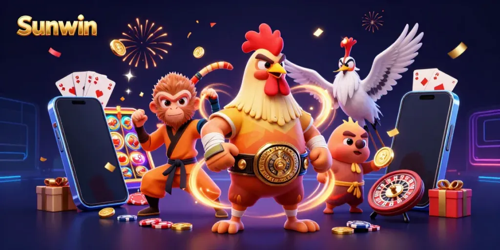 Engage with Sunwin's vibrant online gaming world featuring dynamic characters and thrilling casino elements.