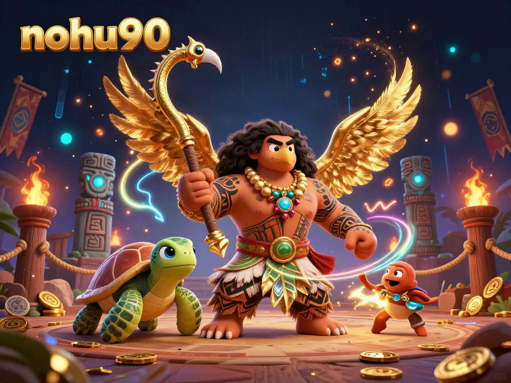 Engage in thrilling gameplay at nohu90 with vibrant 3D casino elements and captivating characters.