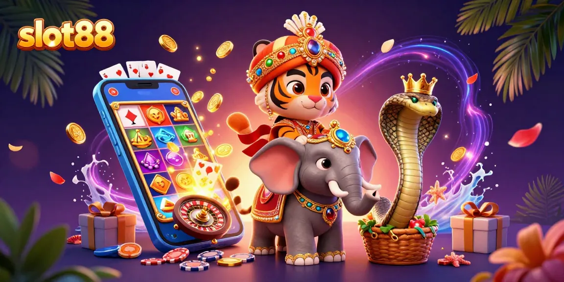 Experience the thrill of slot88 gaming with vibrant, dynamic elements celebrating win opportunities.