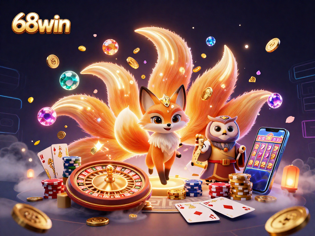 Engage in thrilling gameplay at 68win with vibrant spirits, gold coins, and colorful cards.