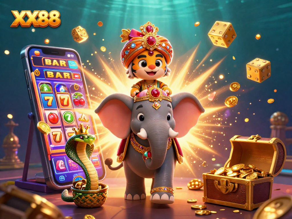 Win big with XX88’s vibrant casino games and promotions amidst a magical 3D setting.