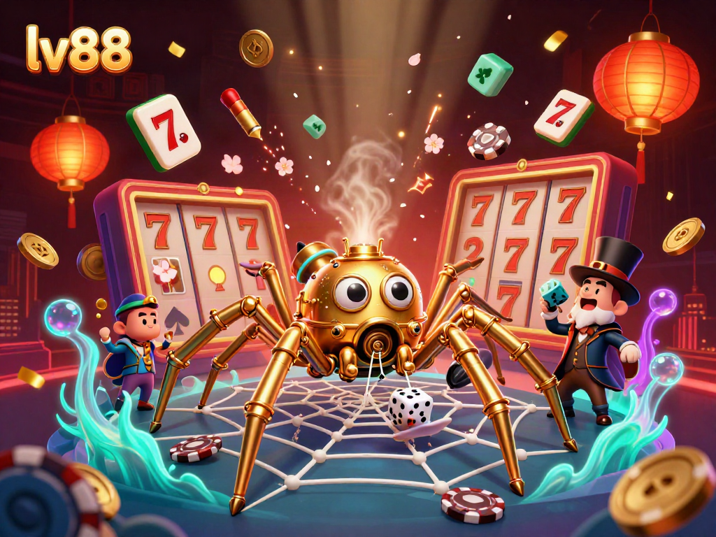 Experience the thrill of winning at lv88's vibrant casino scene filled with steampunk elements.
