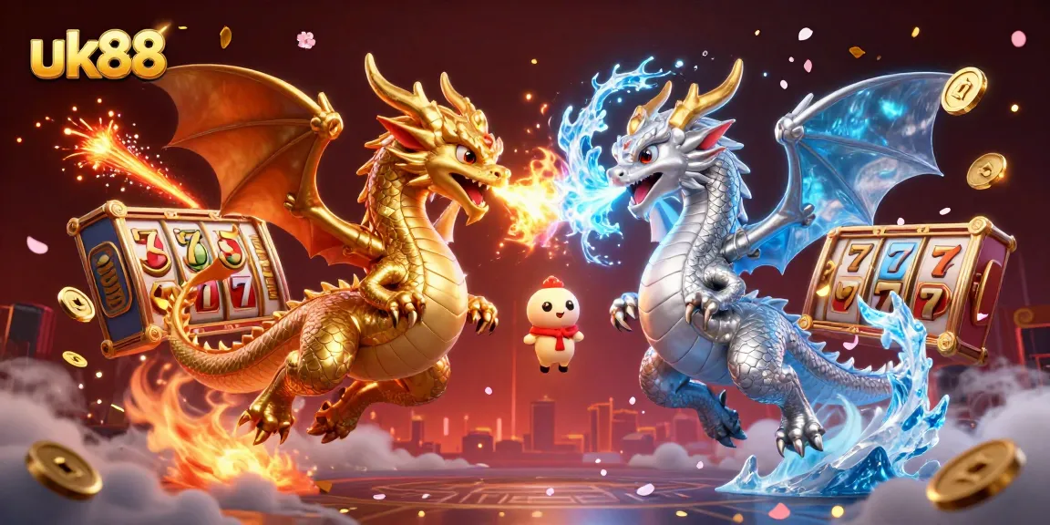 Experience thrilling gameplay at uk88 with golden dragons, dynamic slot elements, and vibrant casino visuals.