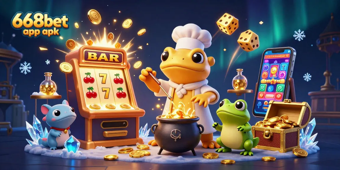 Engage with immersive gaming visuals featuring 668bet app apk in a dynamic casino scene.