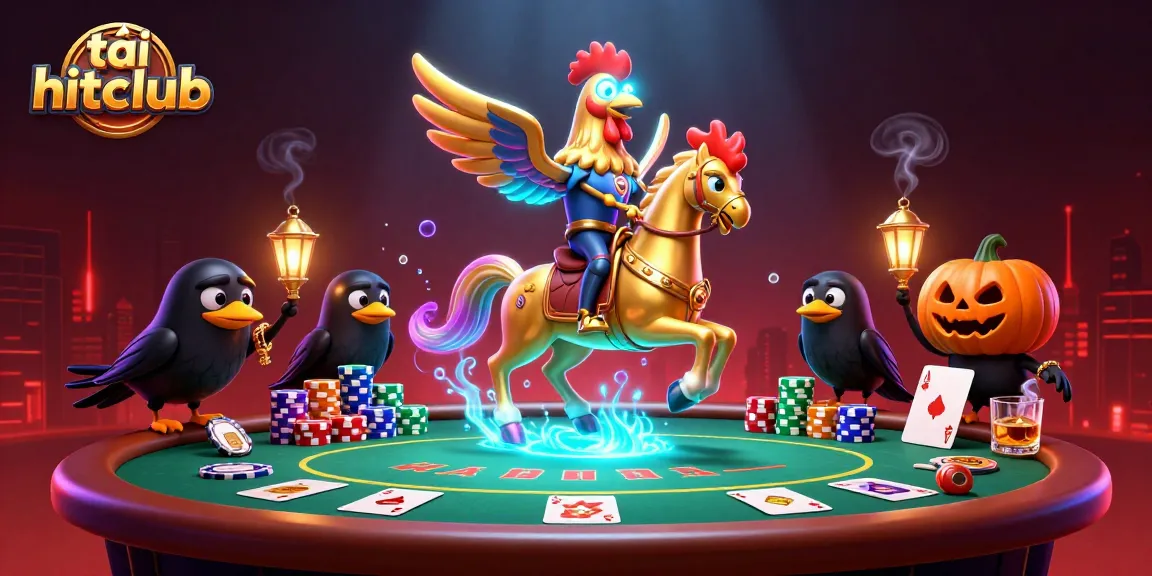 Experience the excitement of tải hitclub as you engage with interactive casino elements in a vibrant scene.