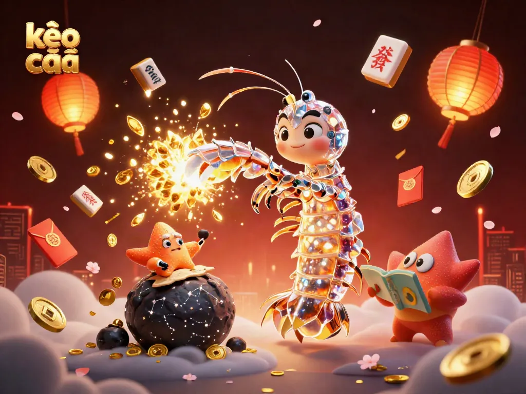 Engage with kèo nhà cái through an exciting 3D scene of a mantis shrimp warrior in action.