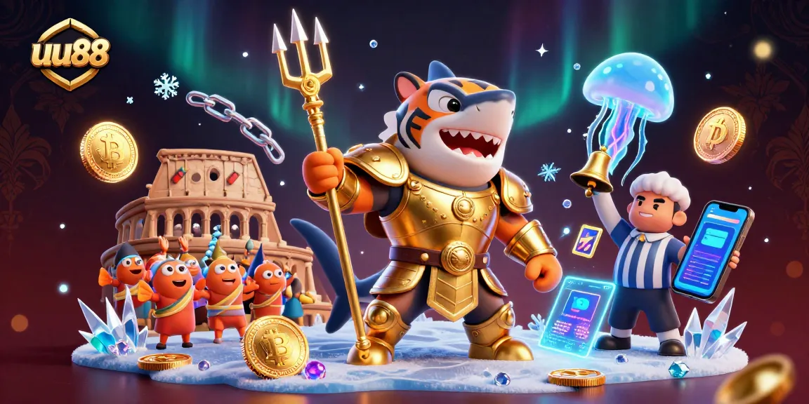 Engage in thrilling games at uu88, an exciting underwater casino adventure with vibrant characters and crypto elements.
