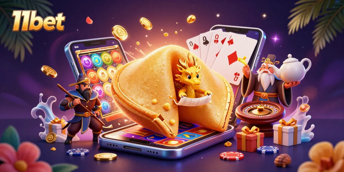 Engage with 11bet's thrilling casino experience featuring colorful slot game elements.