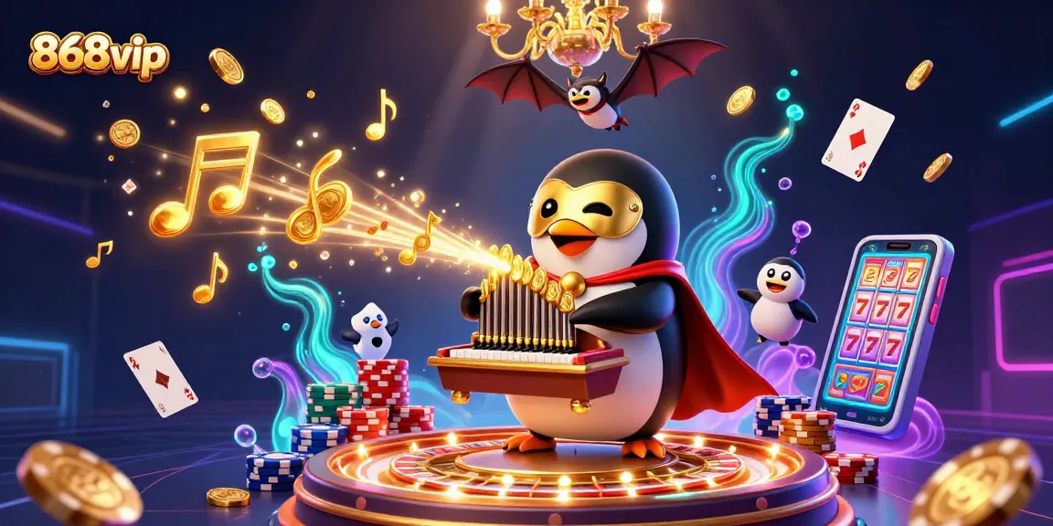 Experience excitement with 868vip's magical scene of a casino filled with gold and fun.