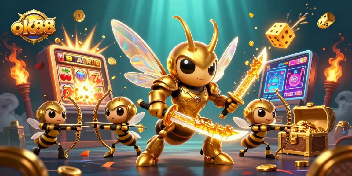 Join the excitement at ok88 with our thrilling 3D arcade filled with casino games and glowing treasures!