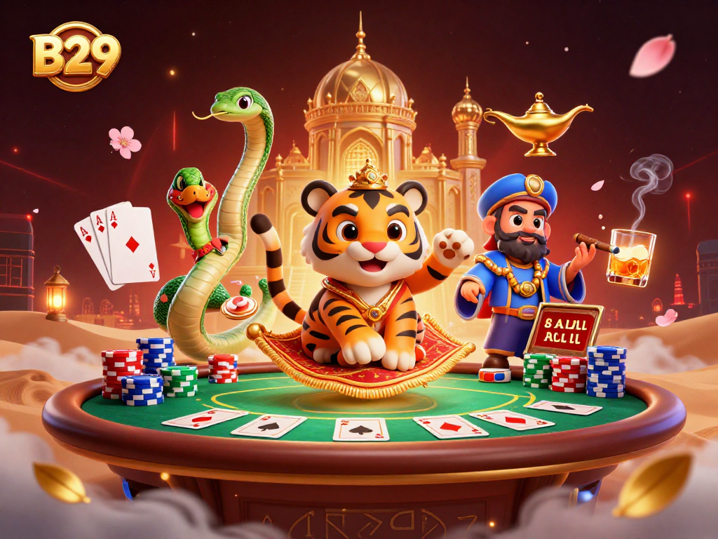 Create winning strategies at B29 with exciting casino elements like poker tables and championship bracelets.