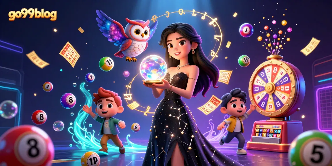 Play exciting lottery games with go99blog, featuring vibrant ticket designs and colorful balls.