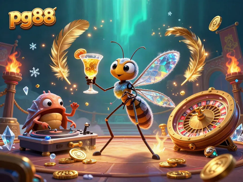 pg88 casino mascot brings excitement to the gaming scene with vibrant casino elements.