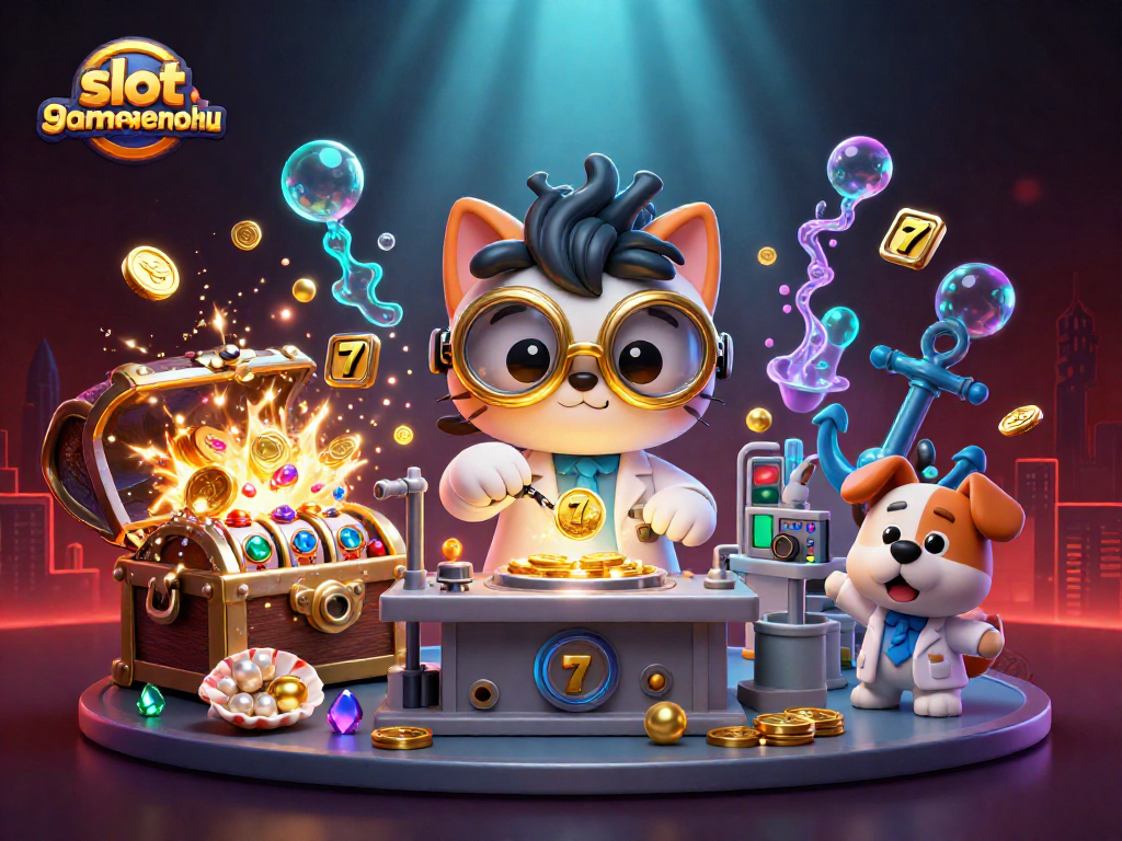 Experience the vibrant excitement of slotgamenohu with 3D characters engaging in thrilling jackpot action.