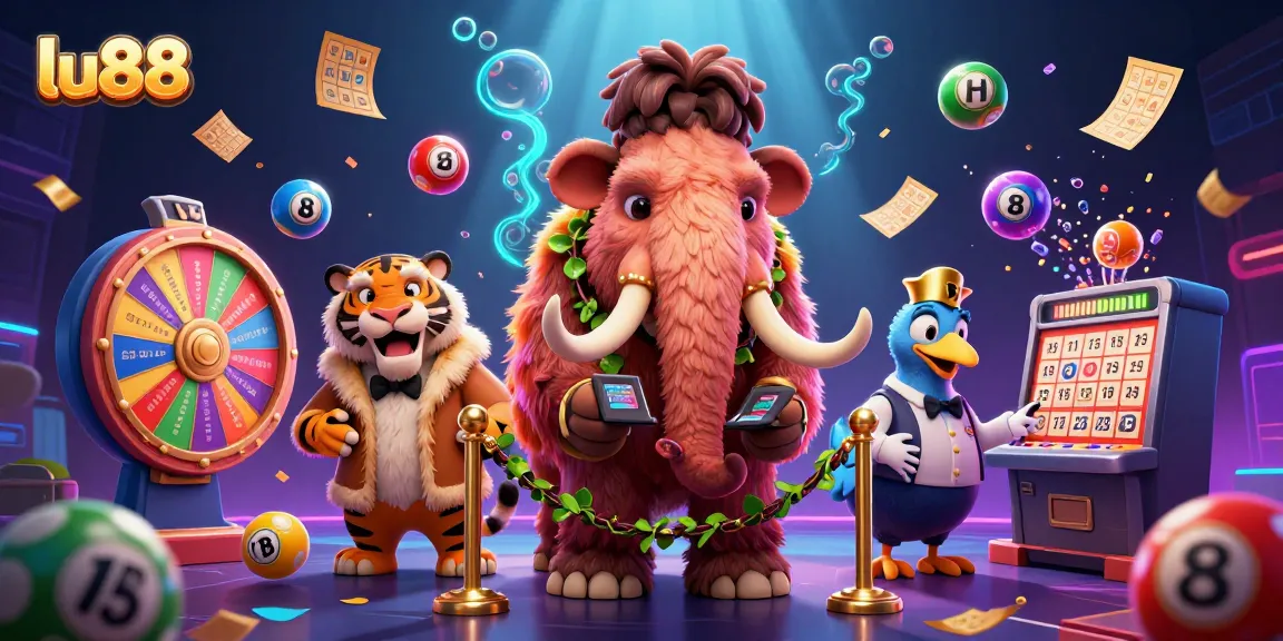 Experience the excitement of lu88 with vibrant gaming elements and animated characters in a lively casino scene.