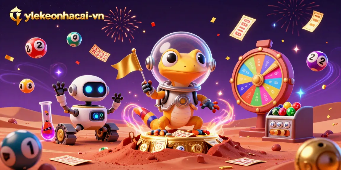 Engage with tylekeonhacai-vn's exciting Martian casino adventure discovering golden treasures and dynamic lottery games.