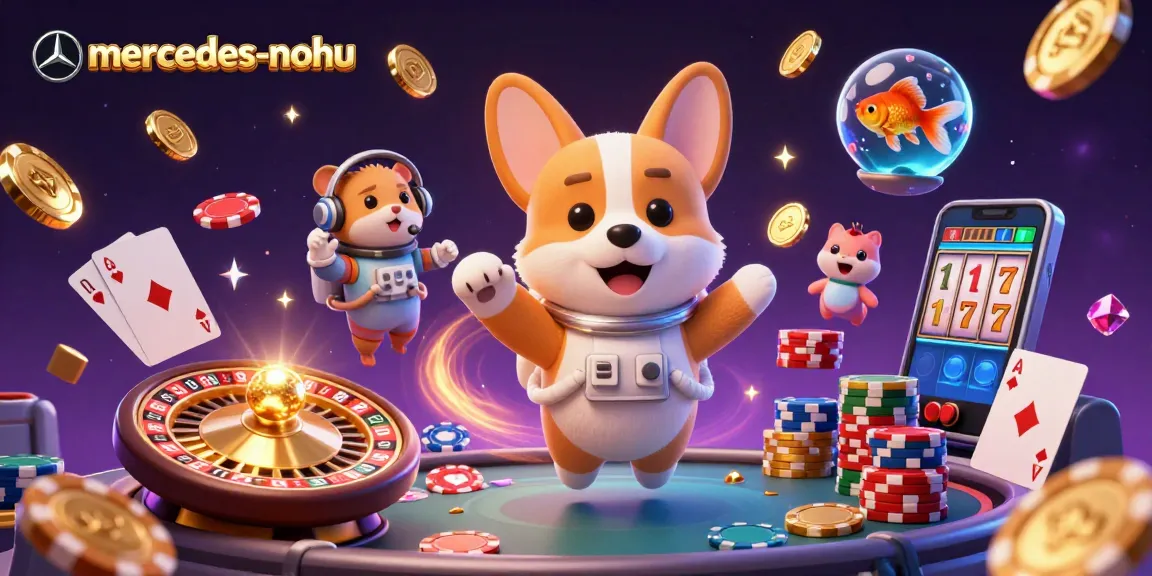 Experience thrilling gameplay in mercedes-nohu with a floating poker scene full of vibrant casino elements.