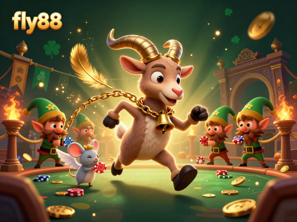 Experience the excitement of fly88's holiday-horror casino with Krampus, angel mouse, and mischievous gremlins.
