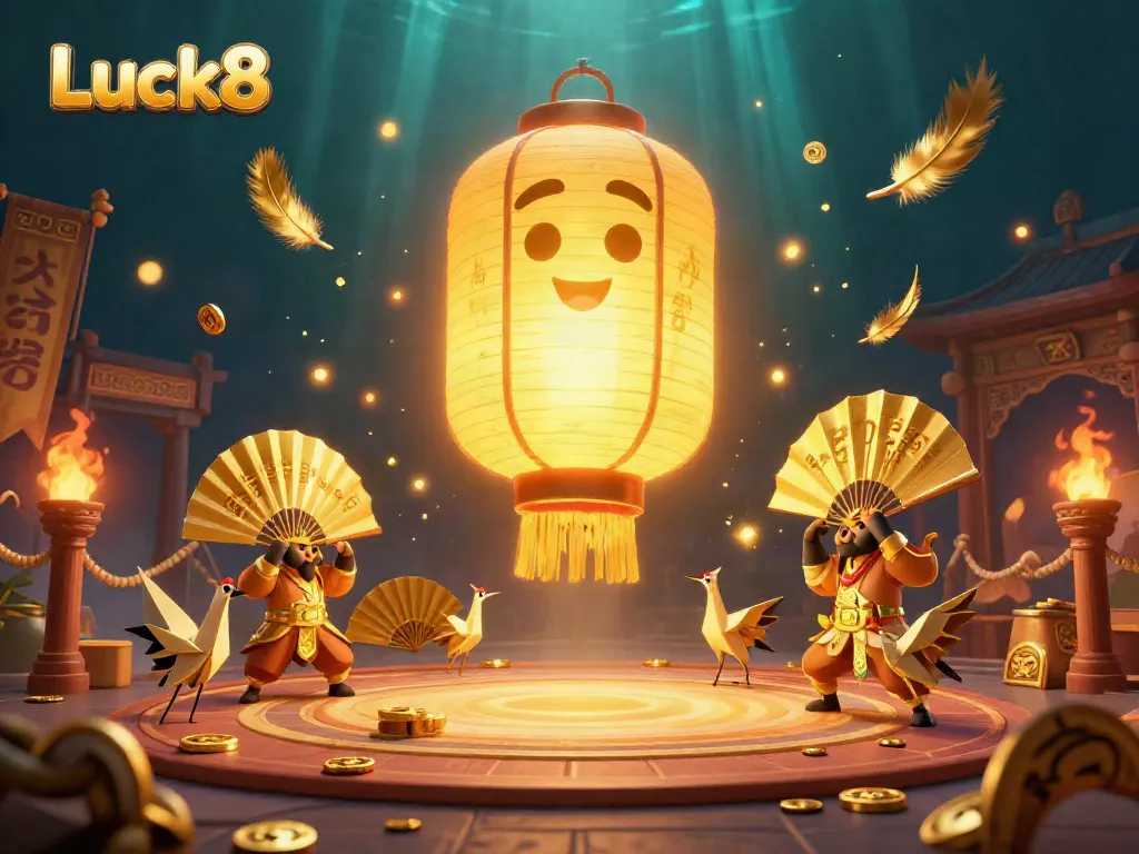 Engage the action at Luck8 casino with vibrant lantern spirits and golden treasures.