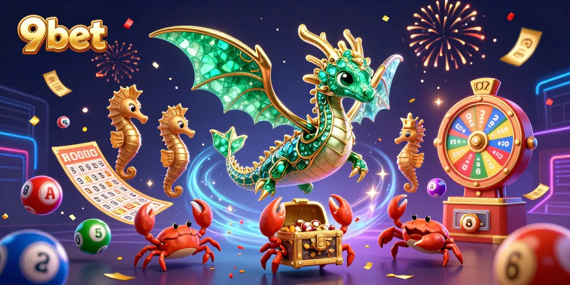 Experience the vibrant energy of 9bet in this colorful and dynamic casino illustration art.