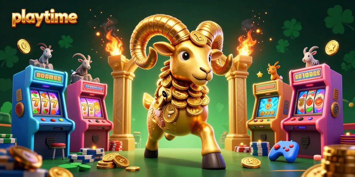 Experience exciting gameplay and big wins at the playtime casino with golden elements and colorful arcade features.