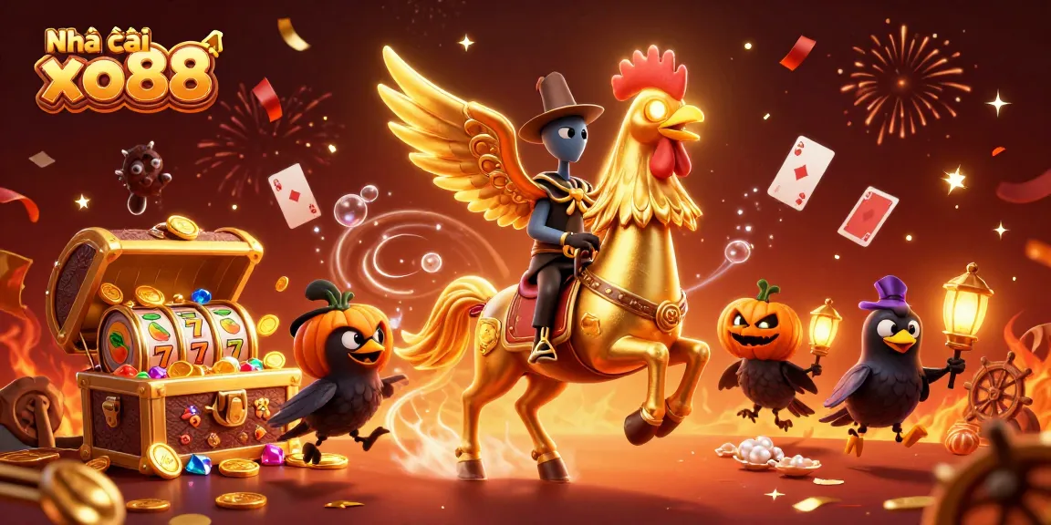 Engage in thrilling games at Nhà cái xo88 with a vibrant midnight casino scene featuring exciting gaming elements.