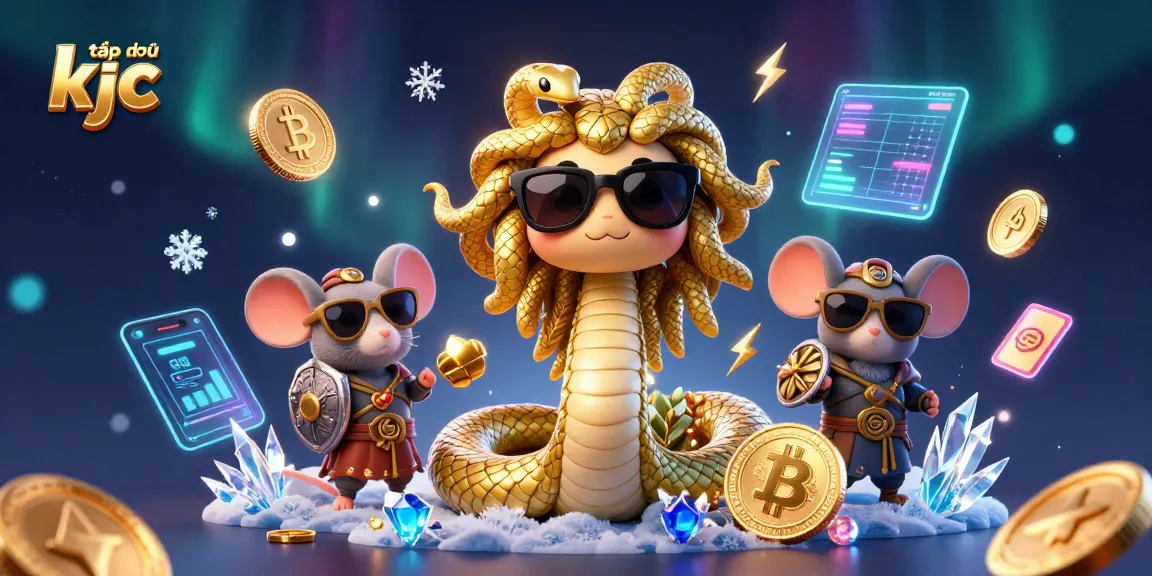 Engage with the vibrant world of tập đoàn kjc through captivating 3D characters and crypto elements.